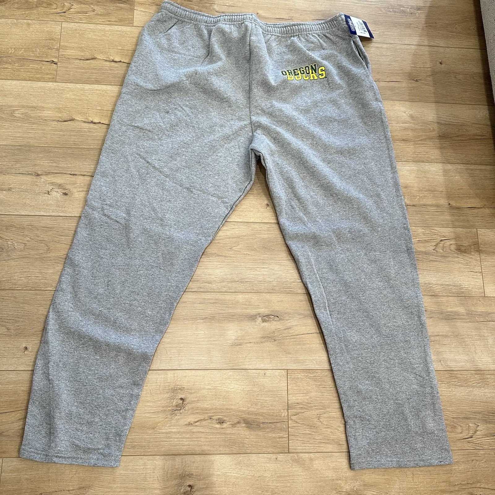 New Men's Sweatpants Jerzees Oregon Ducks 3xl Oxford Ore Gray Straight Leg